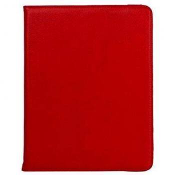 Funda de Cuero Rotativa Roja para iPad 2, iPad 3, iPad 4