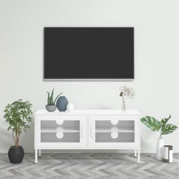 Mueble para TV de acero verde 105x35x50 cm, Mueble de Salón, Mueble Televisor, Mesa de TV
