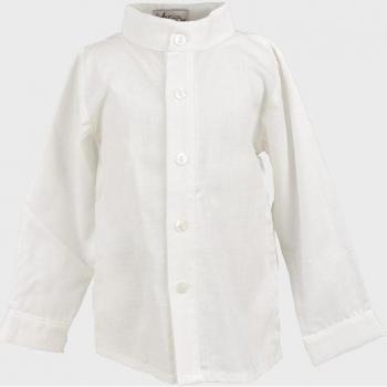 Camisa de bebé niño de manga larga con botones en color blanco