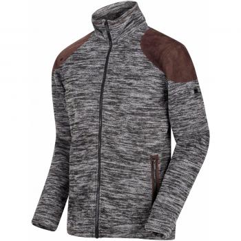 Regatta Cranston Suedette Jacquard - Forro Polar con Cremallera Completa para Hombre, Hombre, Color Negro, tamaño Medium