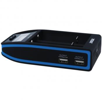 Cargador rápido XTAR OVER4S 2x 4,1 A, USB, pantalla LCD