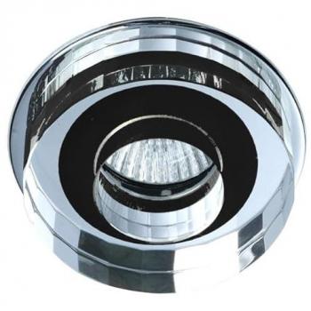 Aro Empotrable Avalio Negro Cristal Óptico K9 Ø9cm IP20 - Iluminación Moderna