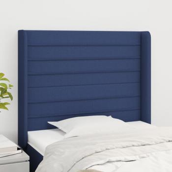 Cabecero con orejas de tela azul 103x16x118/128 cm Vidaxl Azul