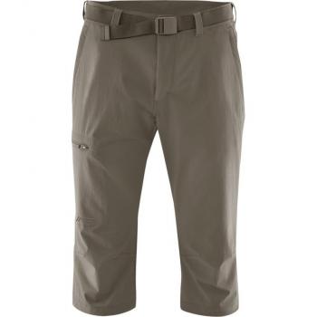 Maier Sports Jennisei Men's 3/4 Functional Capri Pants - Breathable, Elastic Material in Brown