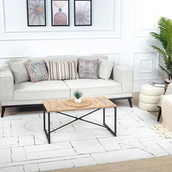 Surya SFAX Modern Boho Scandinavian Design Area Rug, Short Pile, Ivory and Terracotta 200x275 cm