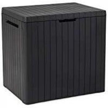 Keter 242798 City Outdoor Storage Box Garden Furniture 57.8 x 44 x 55 cm - Dark Grey