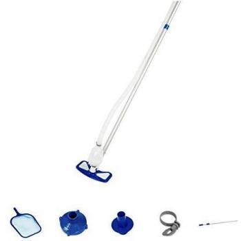 Bestway Flowclear - Kit básico para el Cuidado de la Piscina, Aquaclean con Bomba de aspiradora y Red para Todos los tamaños de Piscina comunes