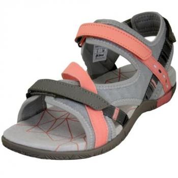 Chiruca Polinesia 04 Sandalias deportivas para mujer en beige de piel sintética, características: sandalias de trekking, diseño ergonómico, suela antideslizante, material sintético resistente al agua, sistema de ajuste con