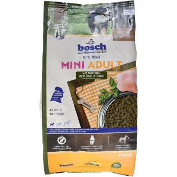 Bosch Adult Mini con Aves y Mijo - Saco de 3 kg para Mascotas Saludables