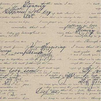 rasch Papel pintado 449587 de la colección Florentine II – Papel pintado no tejido beige con letras caligráficas azules en estilo vintage – 10,05 m x 53 cm