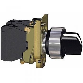 Schneider Electric XB4BD53 Selector Diámetro 22, Mango de 3 Posiciones, 2 Na, Negro