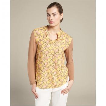 Camiseta de mujer combinada de manga larga