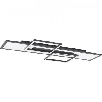 Lámpara de techo LED Narumi de Lucande CCT, 110 cm, negra, moderna, hecha de metal, para salón y comedor, con 1 llama