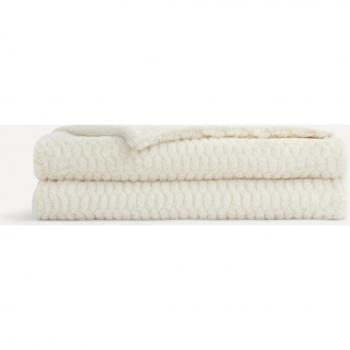 Manta decorativa Ansel El Corte Inglés, suave, de diseño elegante, fabricada en 100% poliéster, fácil de lavar y mantener, ideal para dar un toque acogedor a cualquier habitación