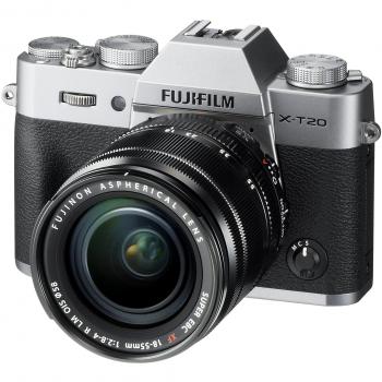 Cámara Fujifilm X-T20 + Objetivo 18-55mm f/2.8-4 XF R LM OIS Plata - Sensor CMOS 24.3 MP, 4K Ultra HD, Garantía Oficial de 2