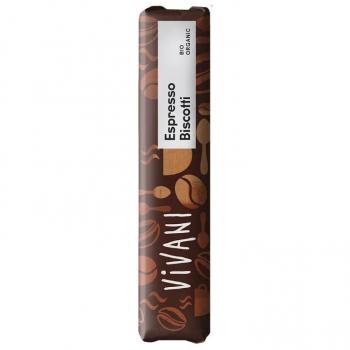 Barrita de Chocolate con Leche y Relleno de Crema de Café y Biscotti Vivani 40g