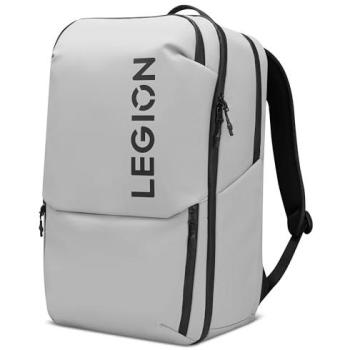 Mochila Gaming Lenovo Legion 17 GB800 (Resistente al Agua, Capacidad 21L, Apertura 180°, Bolsillos para Ordenador y Tablet, Correas Ergonómicas) - Color Gris Claro