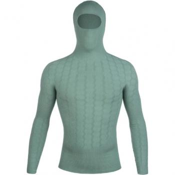 Camiseta interior Q36.5 Base Layer Plus 5 manga larga verde, talla S-M