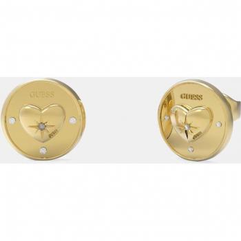 Pendientes Guess Talismania de acero dorado y cristal