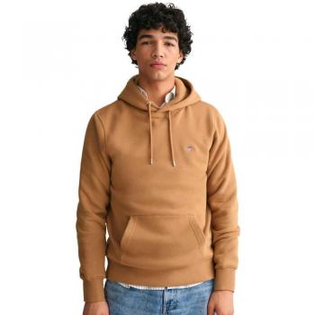 Gant Men's Regular Fit Shield Logo Pullover Hoodie - Warm Khaki - XL