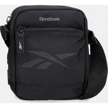 Bandolera mini Reebok negra con bolsillo frontal y logo