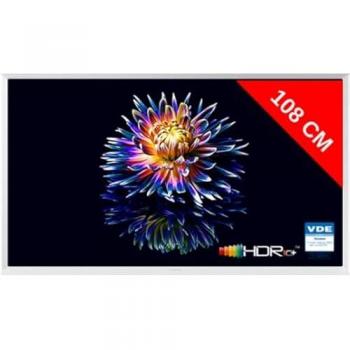 TV QLED 4K 108 cm Samsung The Serif Blanco 2024, diseño anti-reflejos, Smart TV Tizen OS, 4 HDMI, 2 USB