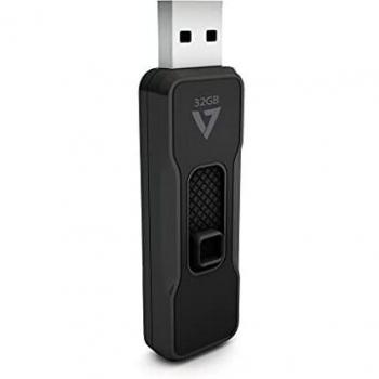 32GB FLASH DRIVE USB 2.0 MEM BLACKRETRACTABLE CONNECTOR