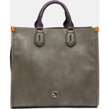 Abbacino - Bolso de mano grande Wonderland verde con cremallera, tamaño grande, elaborado en materiales sintéticos kaki, modelo actual y elegante, cierre cremallera, interior con compartimentos