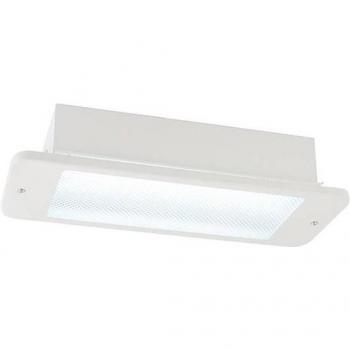 Foco empotrable Sight 1 bombilla LED integrado, Policarbonato blanco brillo, diseño prismático