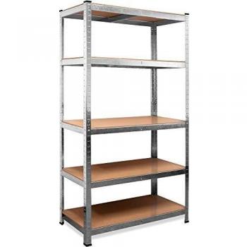 Estante Metálico de Alta Capacidad 180x90x40cm - Carga Máxima 875kg - 5 Estantes Sin Tornillos