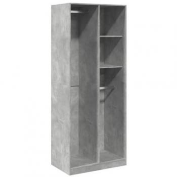 Armario de Madera de Ingeniería Gris Hormigón 80x50x200 cm