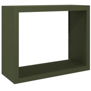 vidaXL Firewood Rack Green 100x40x80 cm Steel