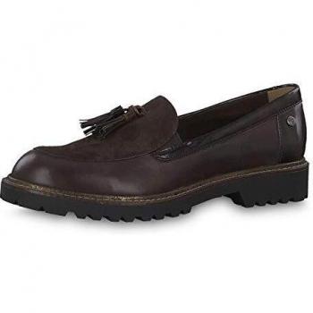 Tamaris Women Loafer Flats 24704-23, Ladies Slipper, Slip-on,Fashionable,Casual Shoe,Mocca,41 EU / 7.5 UK