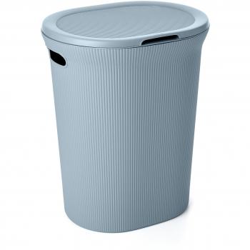 Tatay Cesto de Ropa Baobab, 40 L de Capacidad, de Polipropileno, Libre de BPA, con Tapa, Color Azul