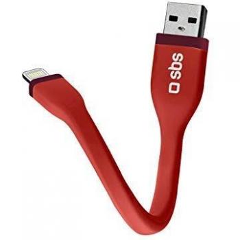 Sbs cable de datos usbligthning mfi rojo