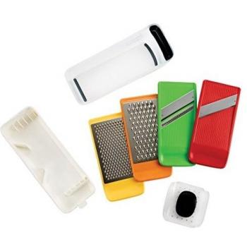 OXO Good Grips - Rallador cortador de 4 piezas con caja