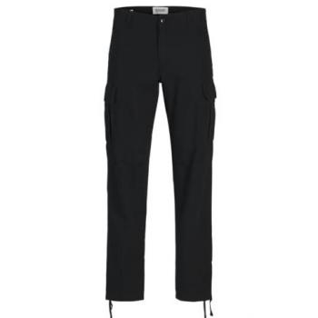 Jack & Jones Plus Men's Relaxed Fit Cargo Pants - Black, Size 44W x 32L