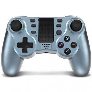 Mando Inalámbrico para PS4, PowerLead Controlador inalámbrico DualShock para Playstation 4, Gamepad de Doble Vibración SIX-AXIS con Touch Pad y Conector de Audio para PlayStation 4/PS3/PC