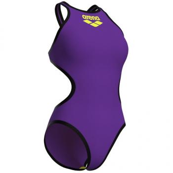 Arena One Big Logo Traje de Baño One Piece Femenino Violeta