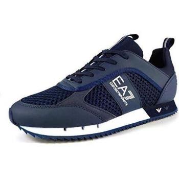 EA7 Emporio Armani Men's Navy/White Mesh Run Trainers - Size UK 8