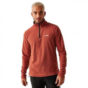 Regatta Men's Thompson Lightweight Thermal Half Zip Fleece Jacket - Red Ochre, Size L