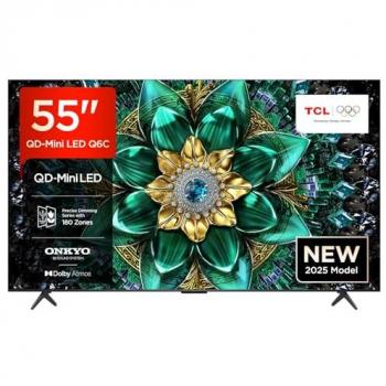 TCL Televisor Mini-LED 55 (139 cm) 4K Ultra HD Smart TV Google TV, Dolby Vision IQ, Atmos, Audio Onkyo 2.1, 144Hz