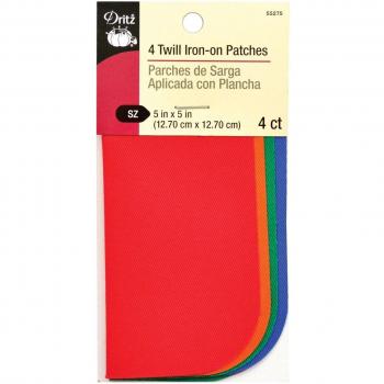 Dritz Ferro-su Patch Twill 5X 5-Bright 4/Pkg