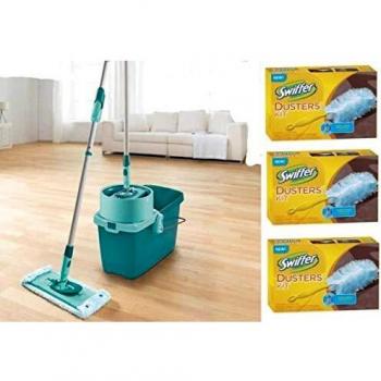 Recambio Funda Mopa Clean Twist XL Super Soft + Cubo Centrífugo con Mopa Clean Twist E Soft Boniflex