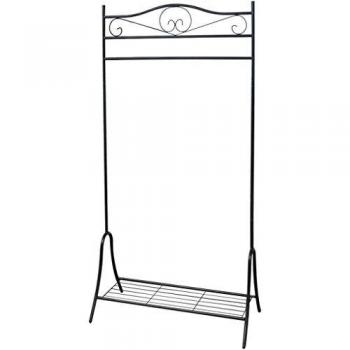 vidaXL Perchero de Ropa Decorativo y Práctico Estructura de Acero Negro Burro
