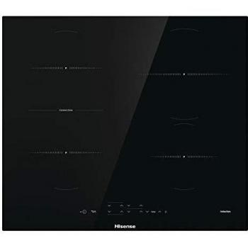 Hisense I6433CB - Placa Inducción, 4 zonas, 2 zonas conectadas entre si Area Bridge, Diseño Minimalista, encimera de 60 cm, bloqueo infantil, terminación biselada
