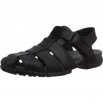 Mephisto Basile Grizzly 100/VELSPORT 3600 Black - Sandalias de Vestir de Cuero para Hombre, Color Negro, Talla 41