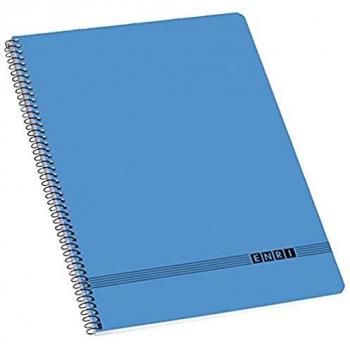Cuaderno ENRI A4 Azul - Pack de 10 unidades, espiral, tapa blanda
