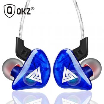 Auriculares internos Qkz CK5 con cable, graves transparentes, música estéreo 3.5mm, micrófono, para iPhone y teléfonos Android Xiaomi - color rojo