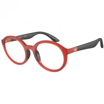 Emporio Armani EK3005 Kids Eyeglasses Col. 6128 Red Round Frame Size 46 with Blue Light Block Available